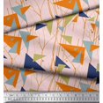 thumbnail image 3 of Soimoi Rayon Fabric Dot,Branches & Triangle Geometric Print Fabric by The Yard 42 Inch Wide, 3 of 3