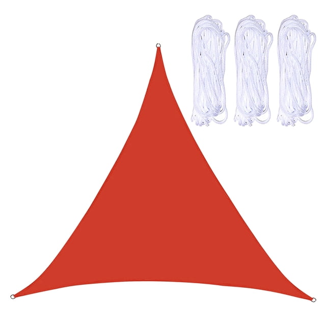 Wolfast Auvent Pare-Soleil pour Jardin et Terrasse, Voile d'Ombrage Triangulaire Rouge en Tissu polyester durable avec Revêtement PU. Offre une protection UPF40+, Bloque Plus de 98 % des Rayons UV. Comprend Trois Cordes en nylon et des Anneaux en D en Acier Inoxydable pour une installation Facile. Convient aux Jardins, patios et Pique-Niques en Plein Air, Offrant une Ombrage Frais et une protection.