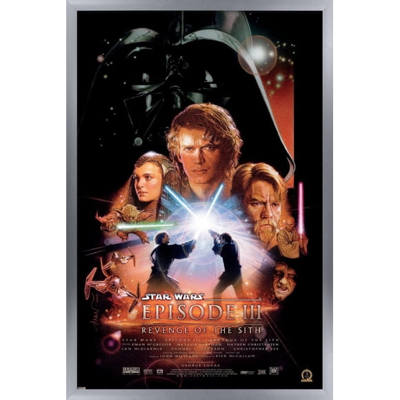 24X36 Star Wars: Revenge of the Sith - One Sheet Wall Poster, 24" x 36" Framed