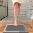 thumbnail image 4 of Rugs for Kitchen Floor Crystal Velvet Rug Super Absorbent Quick Dry Rubber Backing Non Slip Washable Bathroom Floor Mats Shower Rug for In Front Of Bathtub Shower Room 24inx35in Rug for Bathroom, 4 of 5