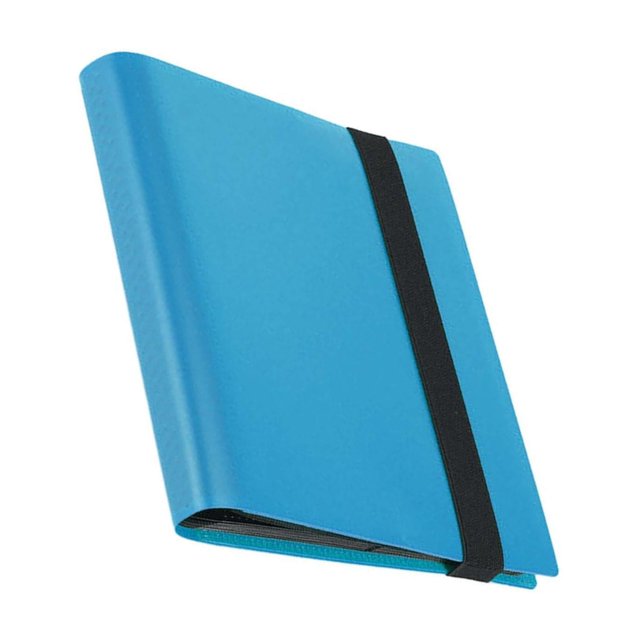 ZheElen Trading Cards Album Binder Band Closure 20 Case Portable Storage light blue Card Sheets light blue 21x17.5cm