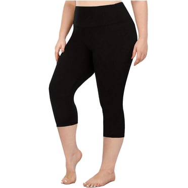 Timegard Capri Pants for Women Plus Size Short Workout Leggings High Waist Casual Cropped Yoga Pants