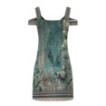 thumbnail image 5 of Robe d'Été pour Femmes 2024 Mode Grande Taille Aguichant Décontractée à Manches Courtes Imprimée Sans Bretelles Robe à Bretelles Rabais de 50 % Liquidation!, 5 of 5