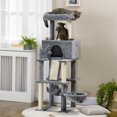thumbnail image 2 of PawHut Cat Tree Tower for Indoor Cats Condo Scratch Post Grey 55", 2 of 10