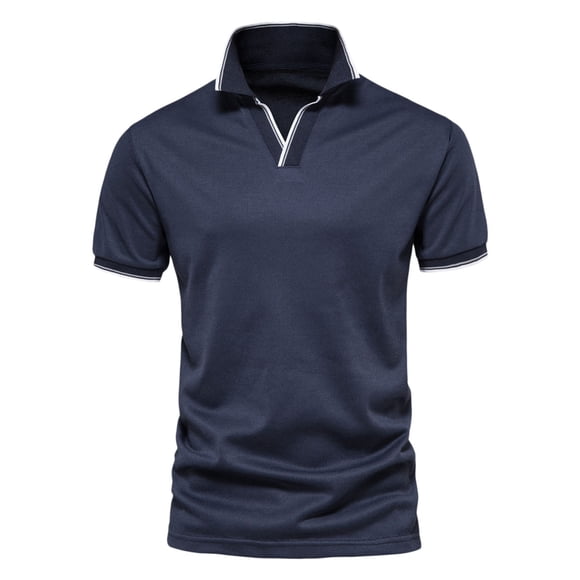 Ketyyh-chn99 Mens Golf Polo Classic Fit Mens Shirts 2024 Plus Size Men Short Sleeve Shirts Dark Blue,S