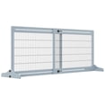 thumbnail image 1 of PawHut Freestanding Pet Gate with 41"-72" Adjustable Length, Grey-Blue, 1 of 10