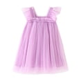 thumbnail image 1 of Yuyuzo Robe Superposée en Tulle pour Bébés Filles, Robes d'Anniversaire, Tout-Petits, à Volants, Manches Courtes, Robes de Princesse, 1 of 4