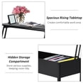 thumbnail image 3 of HOMCOM Table Basse Moderne de 39 Pouces à Plateau Relevable avec Compartiment de Rangement Caché, 3 of 4
