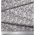 thumbnail image 2 of Soimoi Gray Poly Georgette Fabric Insect & Floral Artistic Print Fabric by Yard 42 Inch Wide, 2 of 3