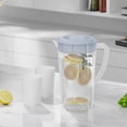thumbnail image 1 of UsRHHA Clear Plastic Pitcher with Lid 2L Capacity, Leak Proof Beverage Dispenser for Iced Tea Lemonade, Cold Drink Water Pitcher, 1 of 6