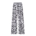 thumbnail image 1 of RKSTN Womens Pants Comfy Stretch Floral Print Drawstring Wide Leg Lounge Pants Spring Loose Comfortable Pants, 1 of 3