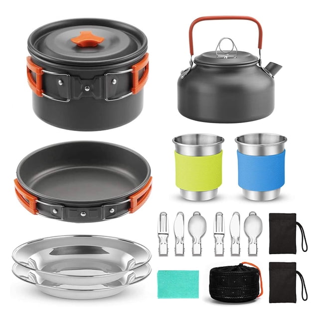 Ensemble de Batterie de Cuisine de Camping Équipement de Cuisson Extérieur pour Camping Randonnée et