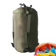 thumbnail image 1 of Sleeping bag storage bag – Portable nylon camping sack Waterproof backpack Army Green, 1 of 5
