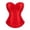 Red, variant on Corset Tops for Women, Women's Sleeveless Bustier Corset Tops, Plus Size Satin Shapewear Waist Cinchers, Solid Waist Corsets Trainer Hook and Eye Closure Overbust Bustiers Black