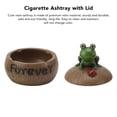 thumbnail image 3 of Cute Resin Ashtray, Coconut Shell  Sculptures Ashtray with Lid Multi Uses Innovative Cartoon Animal Boxes Ashtrays for, 3 of 8