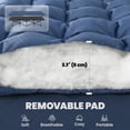 thumbnail image 4 of Outsunny Ensemble de 2 Lits de Camp avec Coussin, Lits Pliants Extra Larges de 32 Pouces, Bleu, 4 of 10
