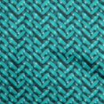 thumbnail image 1 of oneOone Cotton Silk Turquoise Blue Fabric Abstract Sewing Craft Projects Fabric Prints By Yard 42 Inch Wide, 1 of 4