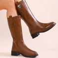 thumbnail image 2 of Sentmoon Bottines pour Femmes Bottes d'Hiver Femmes à la Mode Décontractées d'Hiver Style Britannique Qualité Faites à la Main Bottes Longues, 2 of 10