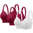 thumbnail image 2 of Bras for Women, 3PCS Womans Printing Gathered Together Large Size Daily Bra Underwear No Rims, 2 of 9
