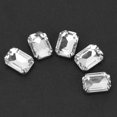 thumbnail image 2 of 10 Pcs Rectangle Couture Strass Verre Cristal Griffe Accessoires de Vêtements DIY (Blanc), 2 of 9