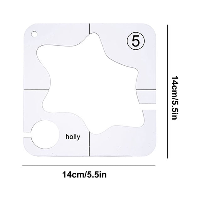 Kyusrd Économies d'Été pour Toute la Maison!Règle de Couture Bricolage en Acrylique pour Patchwork, Forme Spéciale, Kit de Couture Ajouré, Gabarit de Patchwork