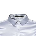 thumbnail image 3 of Chemise à Manches Longues en Satin de Soie pour Hommes, à Volants, Vintage, Chemises de Smoking de Mariage, 3 of 5