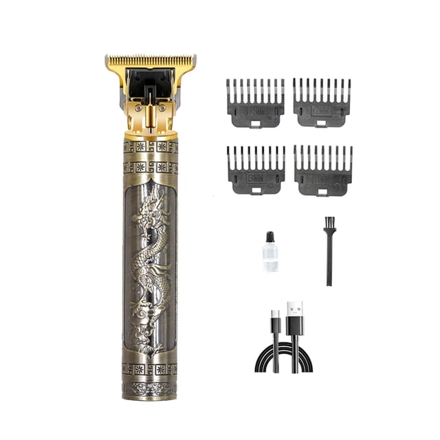 Hair Trimmer Machine Barber Salon Use Easy to Use Beard Hair for Men Bronze Plating