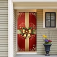 thumbnail image 4 of BotaniNest Rideau de Porte Rouge et Or Élégant pour Vacances Intérieur et Extérieur Fête d'Hiver Joyeux Porte Suspendue, 4 of 6