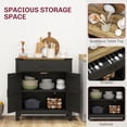 thumbnail image 4 of HOMCOM Buffet avec 1 Tiroir 1 Armoire de Rangement Buffet, Noir, 4 of 9
