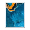 thumbnail image 1 of Designart Composition Abstraite En Marbre En Bleu Et Orange III ART MURAL À CADRE FLOTTÉ, 1 of 4