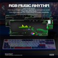 thumbnail image 5 of Clavier K87 Gaming Connexion 3 Modes Clavier Rétroéclairé RGB pour PC Portable Yacht Bleu K87rgb Axe Rouge, 5 of 5