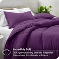 thumbnail image 2 of Bare Home Goose Down Alternative Comforter Set - 3 Piece Set - Oversized Queen, Plum, 2 of 7