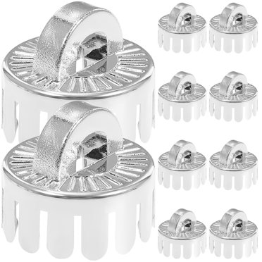10Pcs Bauble Ornament Caps Tops Ball Pendant End Caps Golden Silver for Christmas and Party Decor