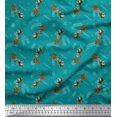 thumbnail image 1 of Soimoi Polyester Crepe Fabric Star,Knife & Circus Dog Cartoon Print Fabric by The Yard 52 Inch Wide, 1 of 3