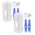 thumbnail image 1 of Oleegame 2PC Stainless Steel Cutlery Set Food Supplement Baby Training Spoon Blue, 1 of 9