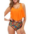 thumbnail image 1 of Women Two Pieces Swimsuit Ruffles Print Bikini Set Bathing Suits Swimwear, 1 of 8
