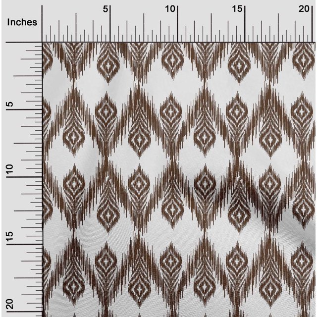 oneOone Viscose Chiffon Fabric Chevron Ikat Print Sewing Fabric BTY 42 Inch Wide
