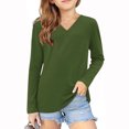thumbnail image 1 of Timegard Toddler Baby Clothes Unisex V Neck Long Sleeve Solid Color Comfy Children Boy Girls Spring, 1 of 5