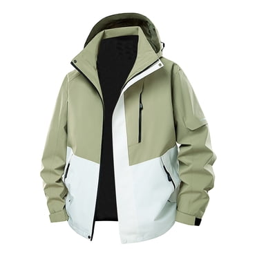 Lime Green Man Hooded Plain Hoodies Coat for Mens Long Sleeve Work Out Athletic Running Going Out Fall Winter Zip Up 2025 Clothes Y2K 3XL