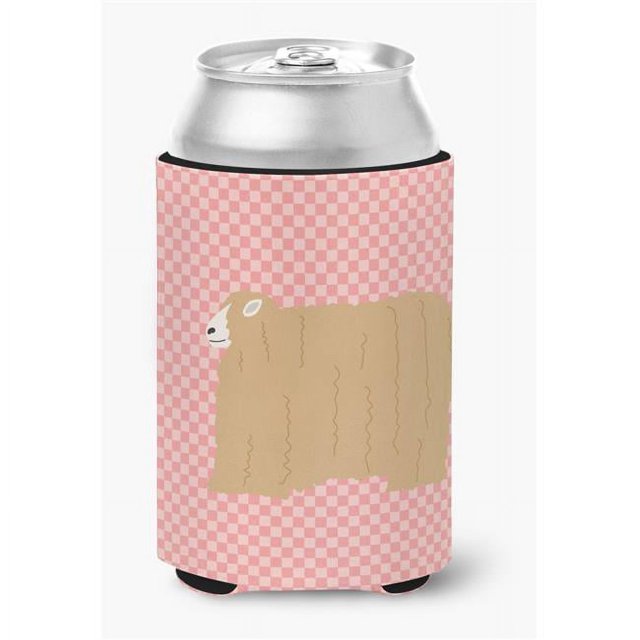 Carolines Treasures BB7971CC Lincoln Longwool Sheep Pink Check Can or Bottle Hugger