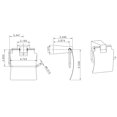 thumbnail image 4 of Chrome Plated Toilet Paper Holder With Single Rod Towel Rack Accessory Set AI-13331, 4 of 5
