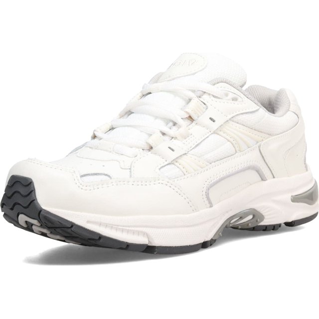 Vionic Women's Walker Classic Comfortable Leisure Shoes- Supportive Walking Sneakers That Include Three-Zone Comfort with Orthotic Insole Arch Support White Leather 11 Wide US