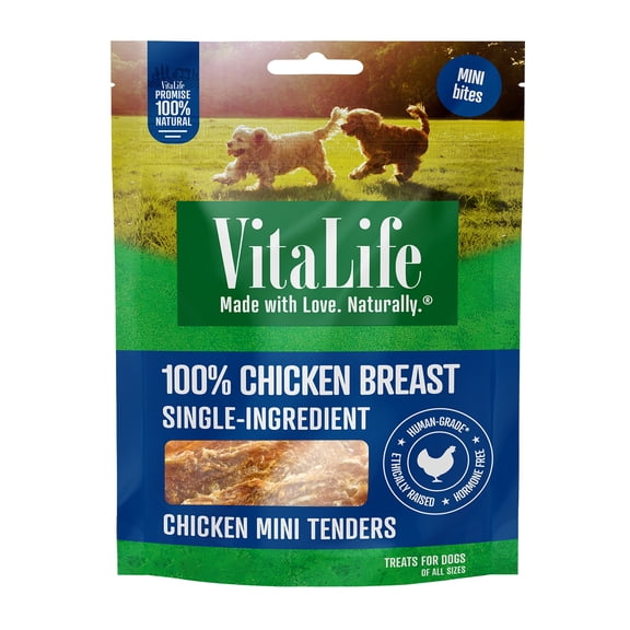 Mini gâteries au poulet VitaLife, friandises pour chiens entièrement naturelles et à base de viande séchée 170 g