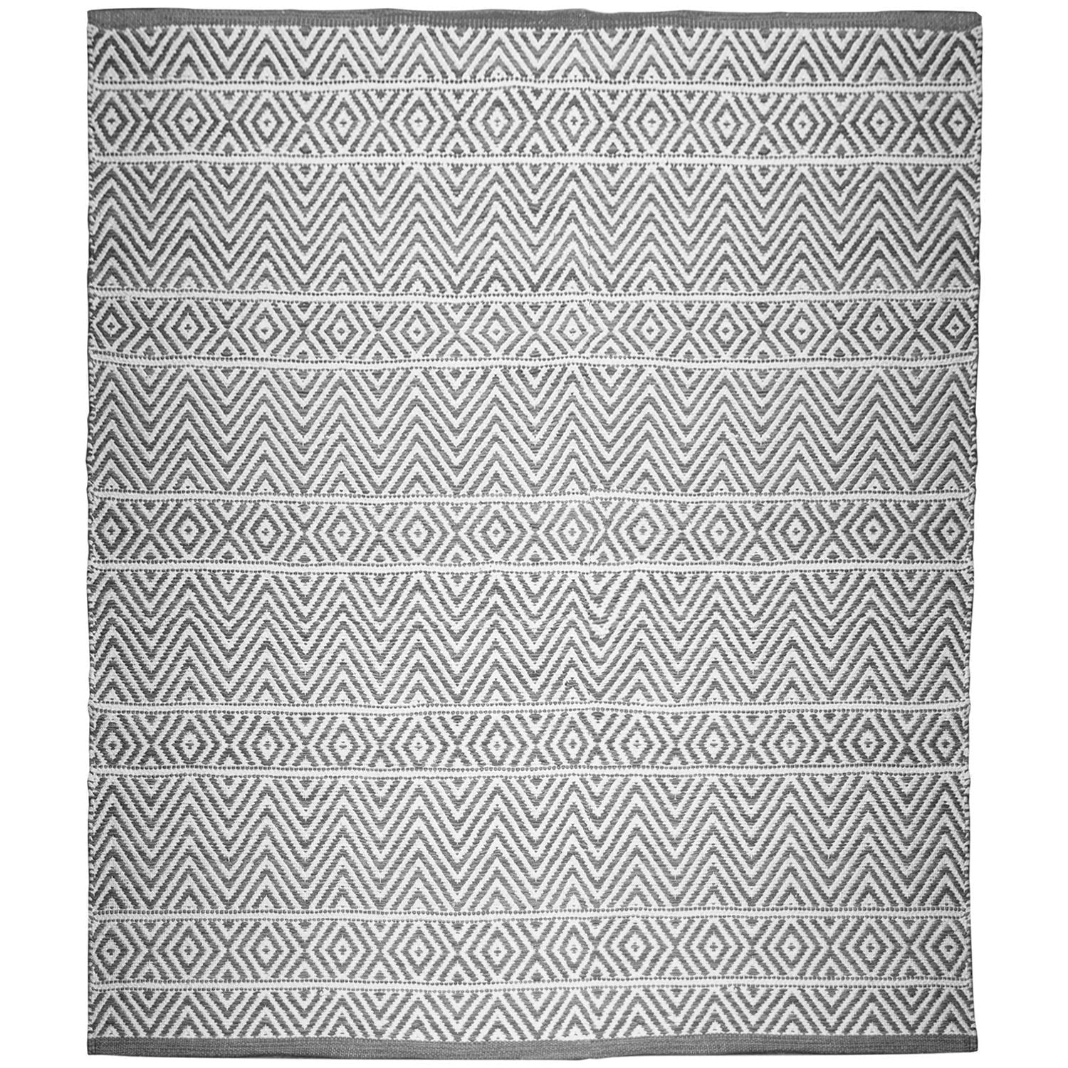 Tapis tissé à plat en coton chevrons Fabstyles pour salon, couloir
