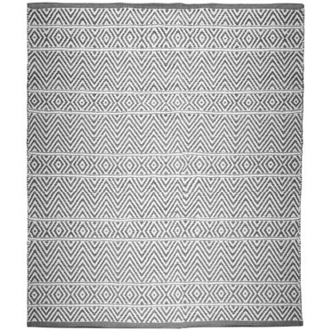 Fabstyles Herringbone Cotton Flat Weave Area Rug for Living Room, Hallway, Patio