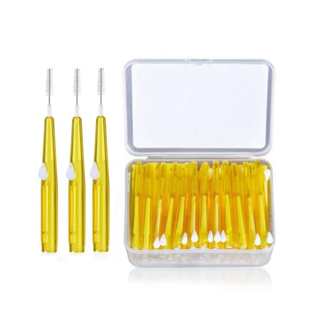 60pcs Toothpick Interdental Brushes Tooth Flossing Head Oral Hygiene Brush