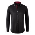 thumbnail image 1 of RXIRUCGD Chemises Cardigan pour Hommes, Mode Décontractée, Unies, Col Rabattu, Boutons, Noir, Taille : M, 1 of 3