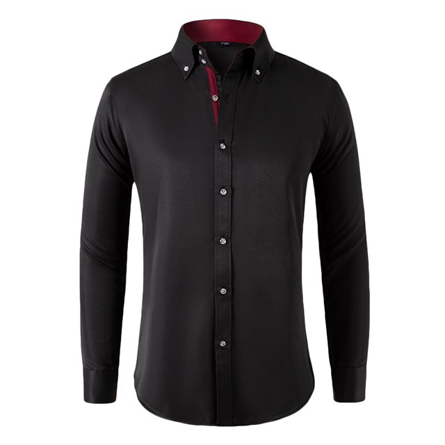 RXIRUCGD Chemises Cardigan pour Hommes, Mode Décontractée, Unies, Col Rabattu, Boutons, Noir, Taille : M