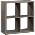 thumbnail image 1 of Bowery Hill Modern Engineered Wood 4-Cube Organizer in Mystic Oak, 1 of 8