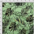 thumbnail image 4 of oneOone Rayon Mint Green Fabric Abstract Tropical Leaf Sewing Craft Projects Fabric Prints By Yard 56 Inch Wide, 4 of 4